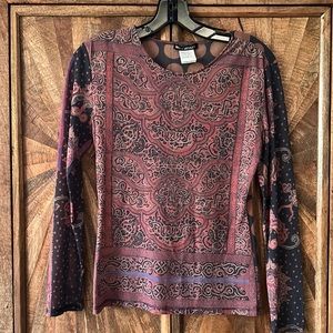 Issey Miyake Patterned Top, Size M